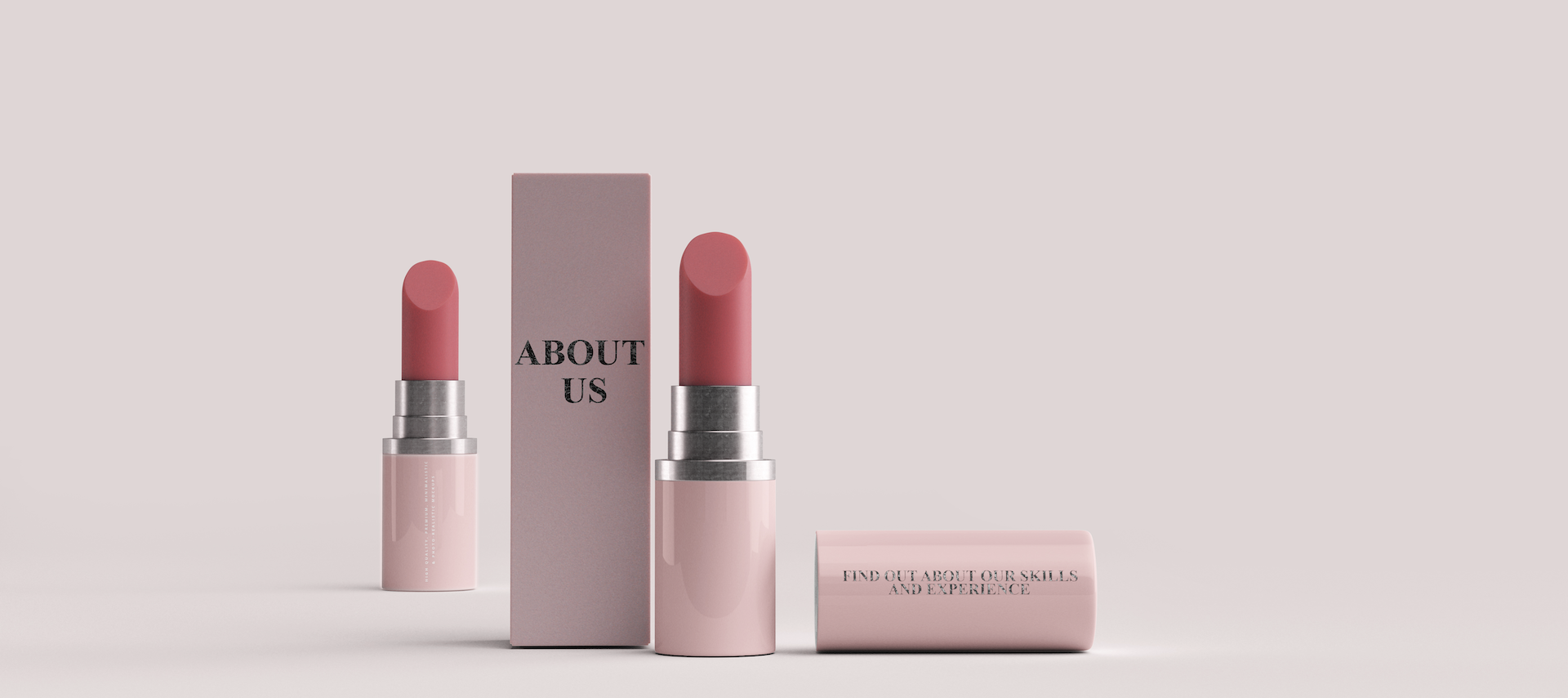 About Us lipsticks close